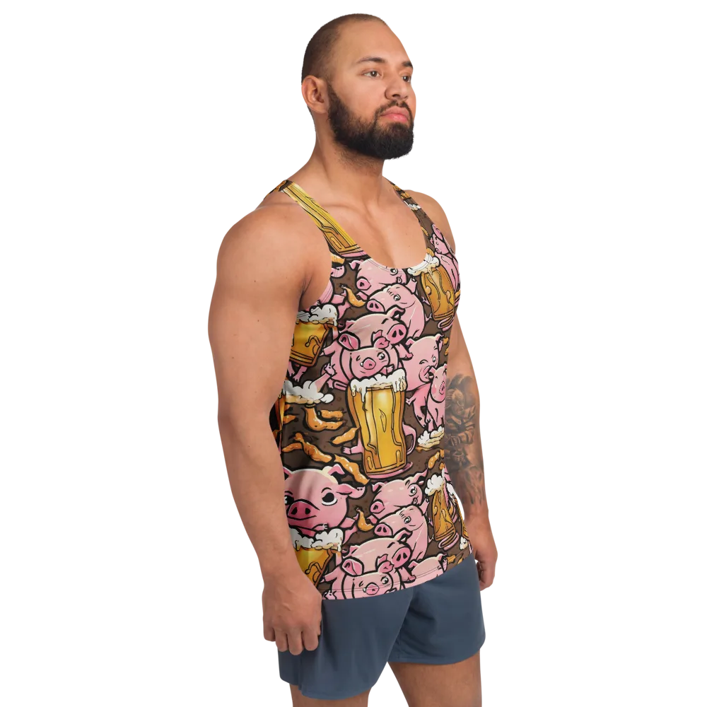Pigtail Pilsner on Men's Tank Top — Right Front