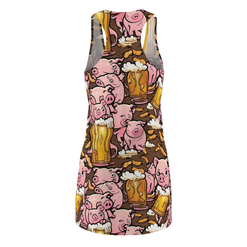 Pigtail Pilsner on Racerback Dress — Back