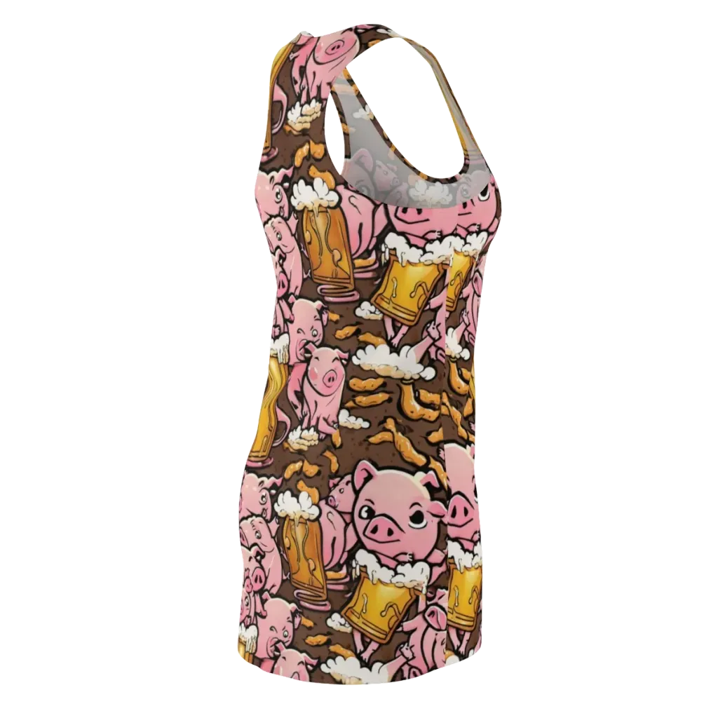 Pigtail Pilsner on Racerback Dress — Back Side