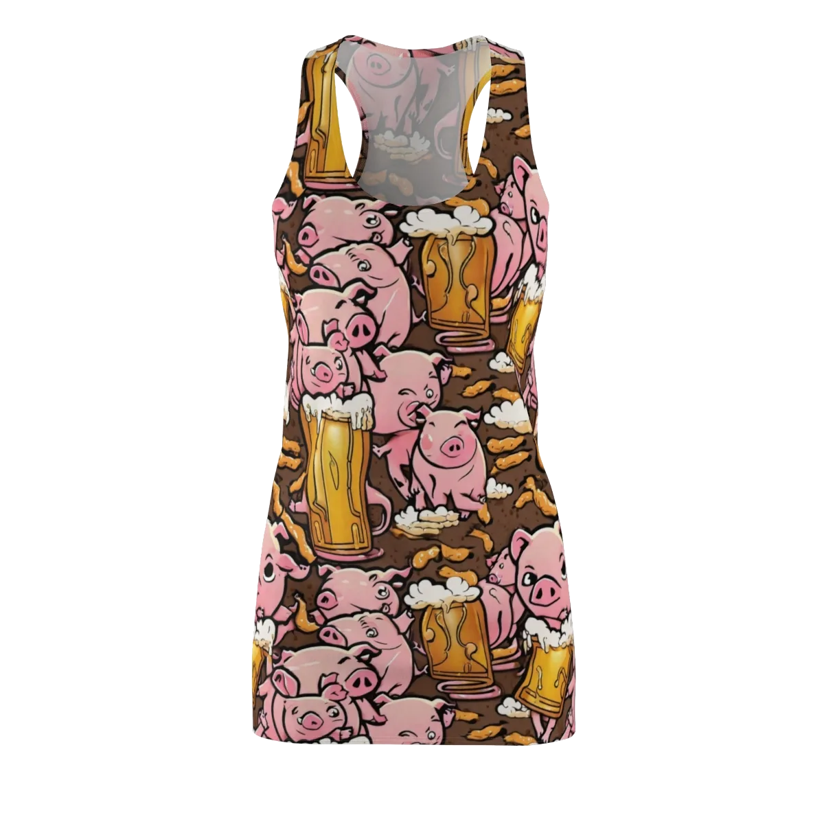 Pigtail Pilsner on Racerback Dress — Front