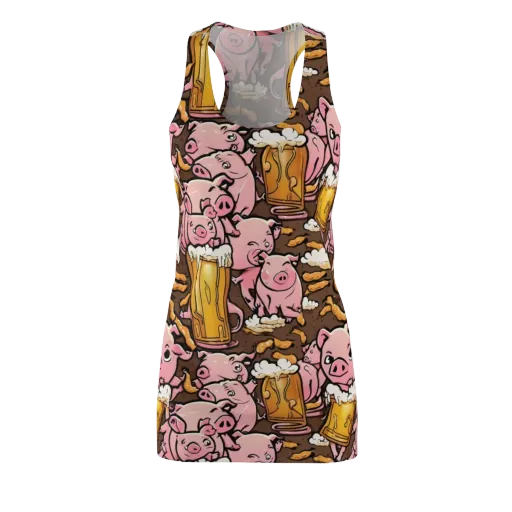 Pigtail Pilsner on a Racerback Dress