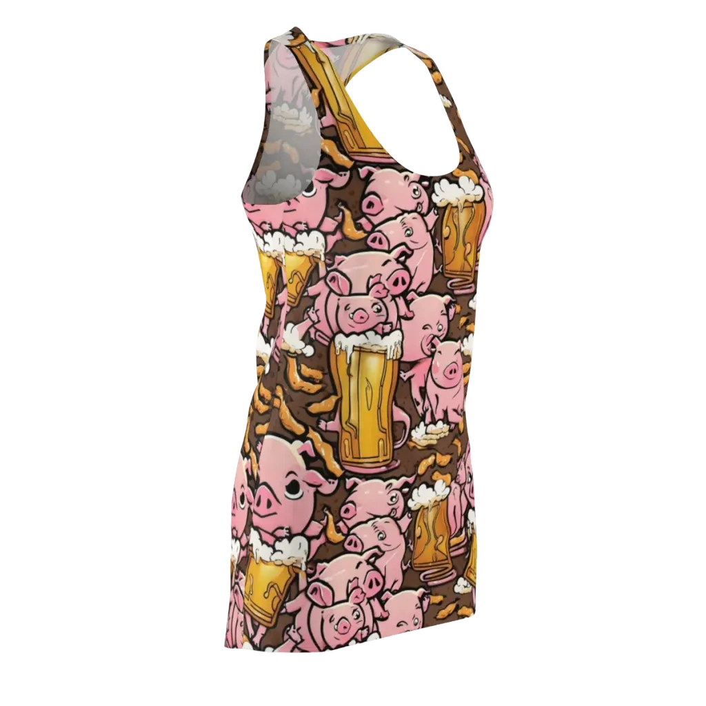 Pigtail Pilsner on Racerback Dress — Front Side