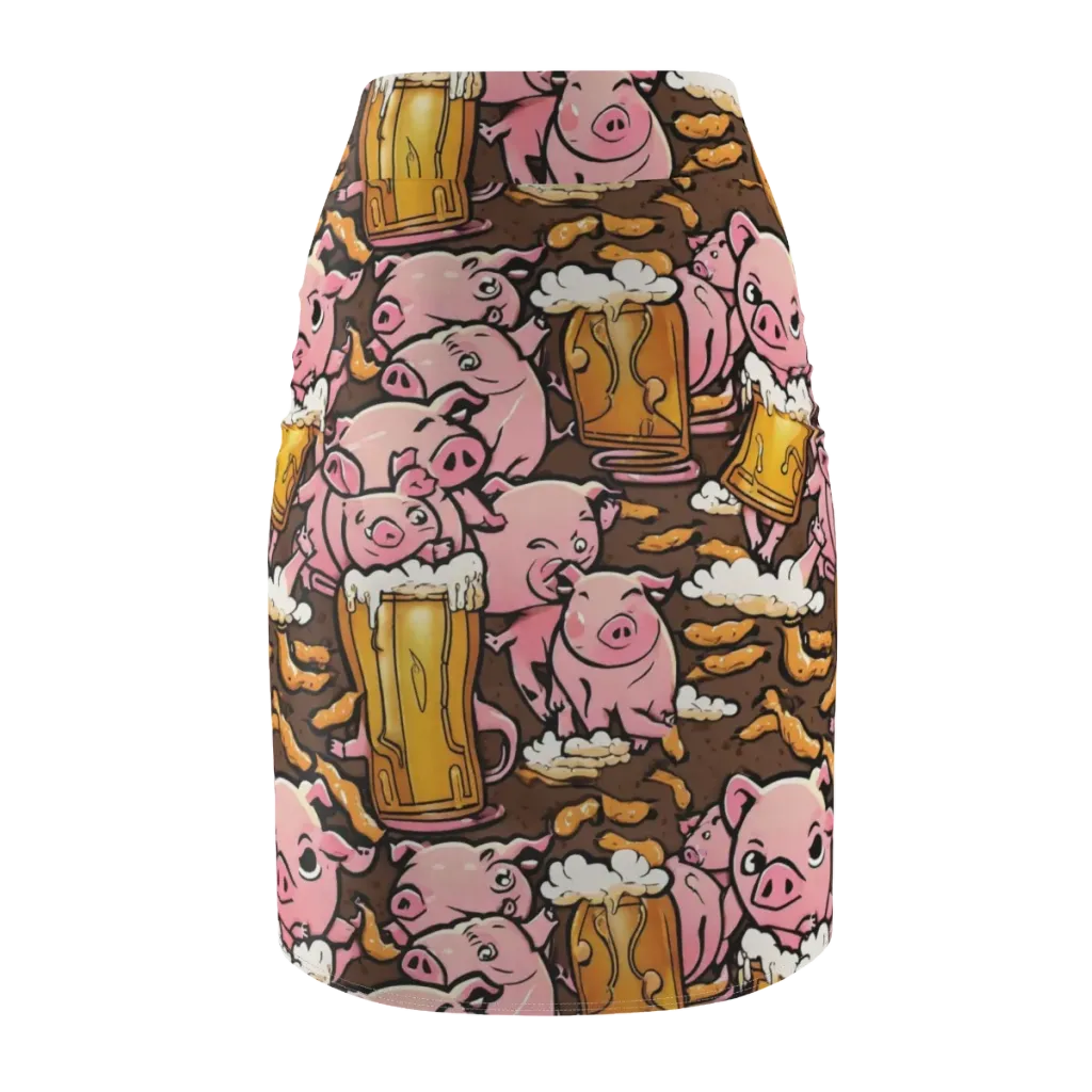 Pigtail Pilsner on Pencil Skirt — Back