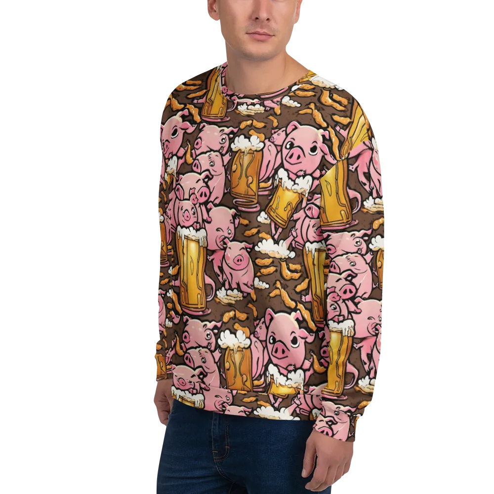 Pigtail Pilsner on Sweatshirt — Left Front