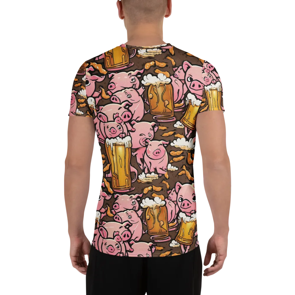 Pigtail Pilsner on Men's Athletic T-Shirt — Back