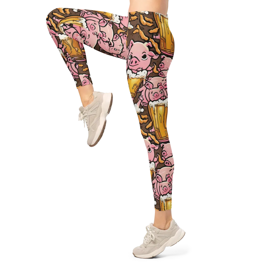 Pigtail Pilsner on Leggings — Left