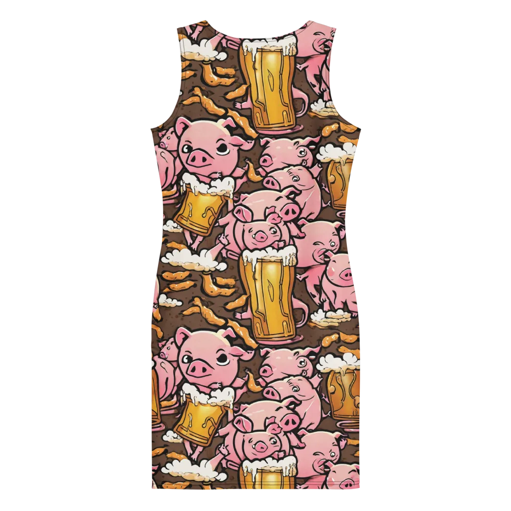 Pigtail Pilsner on Bodycon Dress — Back