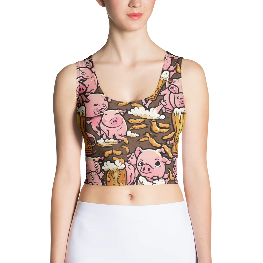 Pigtail Pilsner on Crop Top — Front