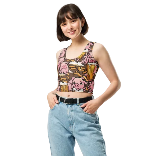 Pigtail Pilsner on a Crop Top