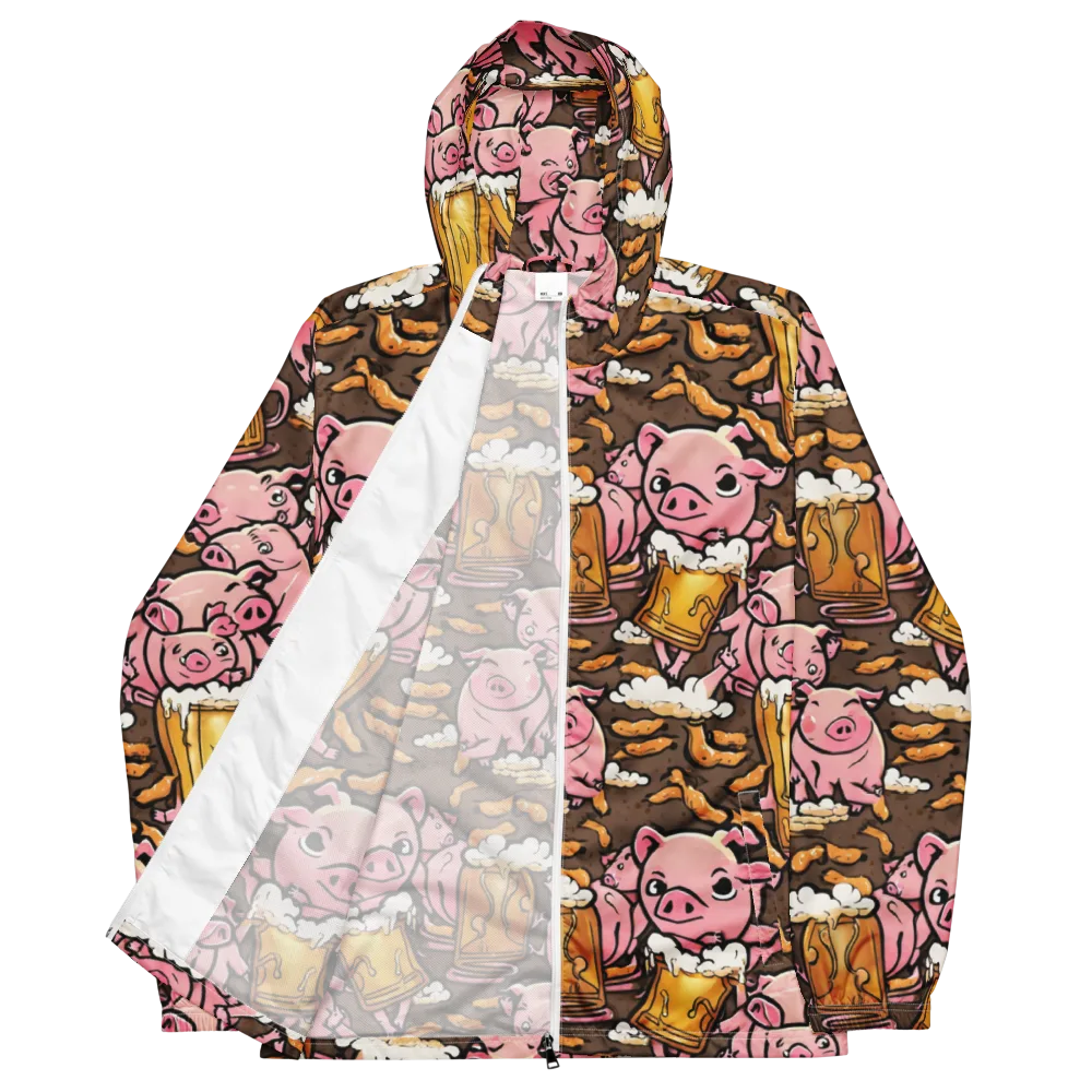 Pigtail Pilsner on Men's Windbreaker — Front