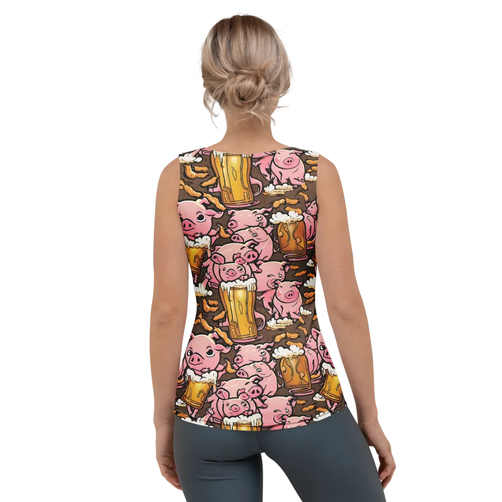 Pigtail Pilsner on Women's Tank Top — Back