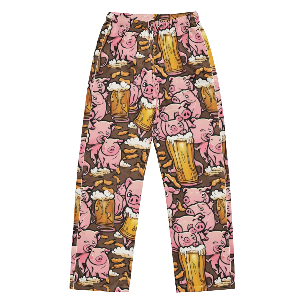 Pigtail Pilsner on Women's Pajama Pants — Front