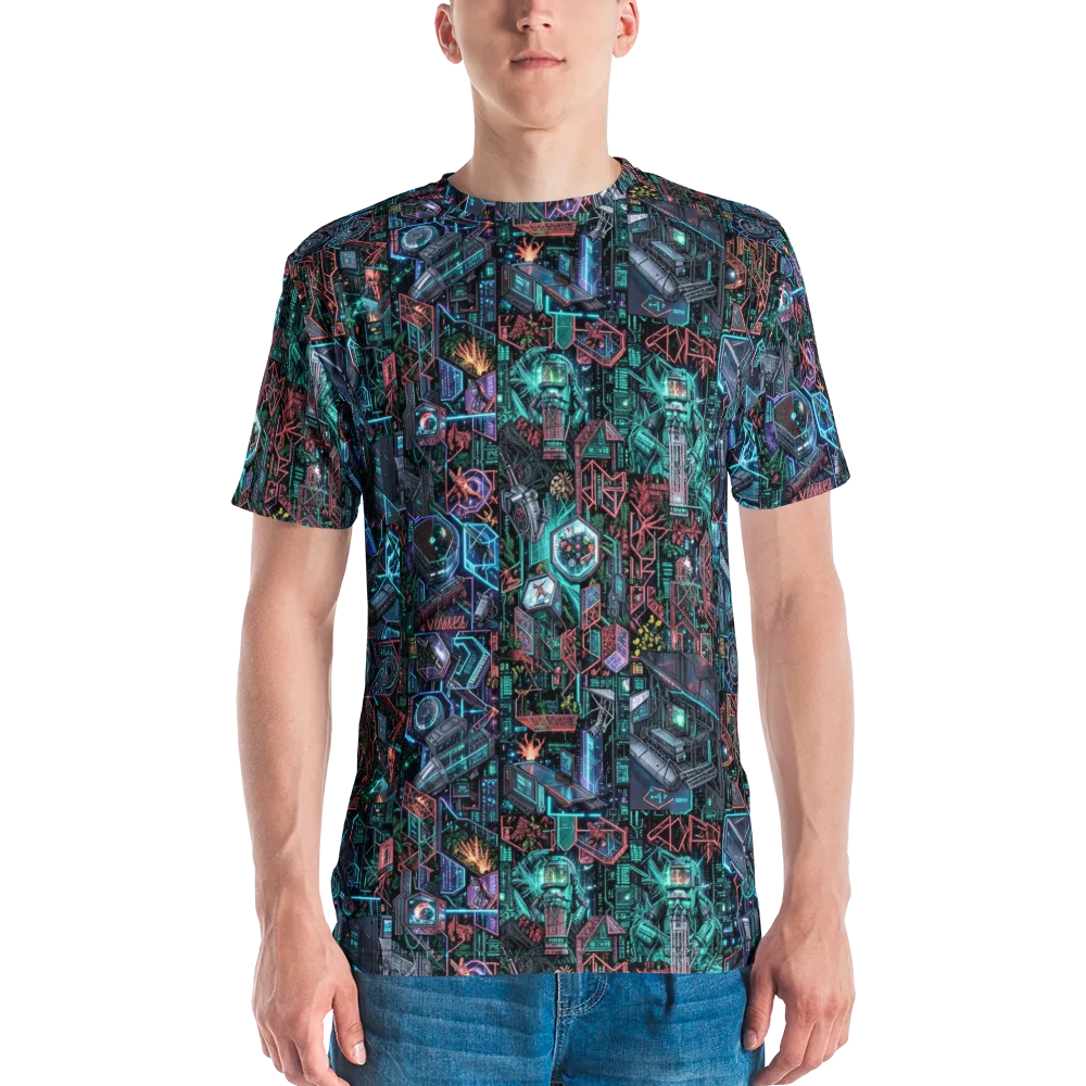 Cybernetic Jungle on Men's Crew Neck T-Shirt — Front
