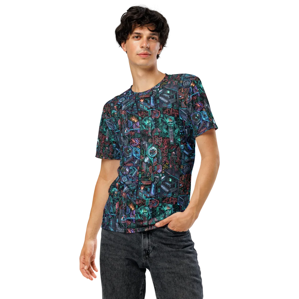 Cybernetic Jungle on Men's Crew Neck T-Shirt — Front