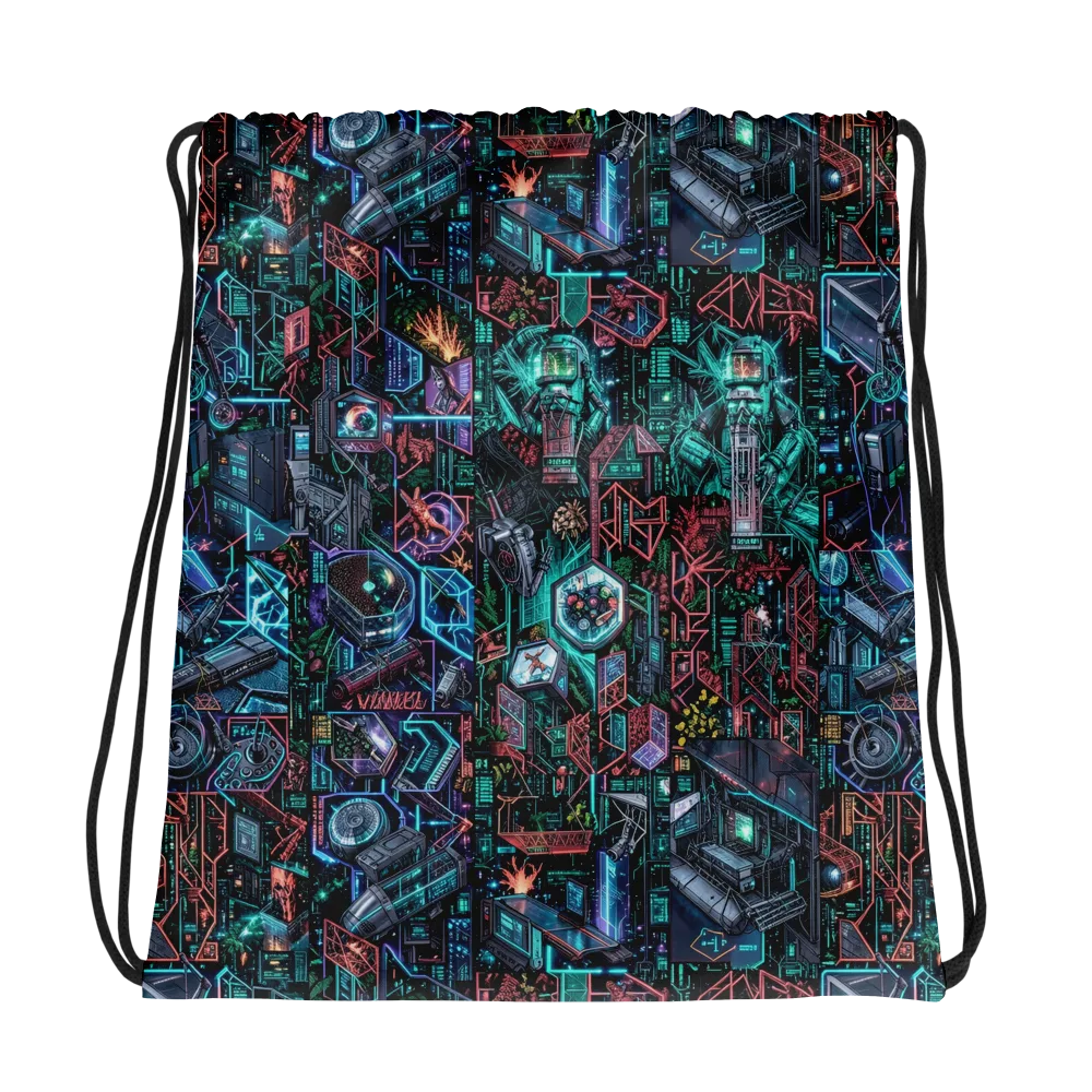 Cybernetic Jungle on Drawstring Bag — Photo