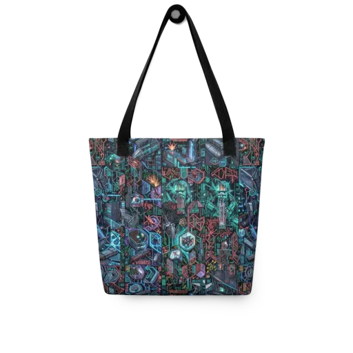 Cybernetic Jungle on a Tote Bag