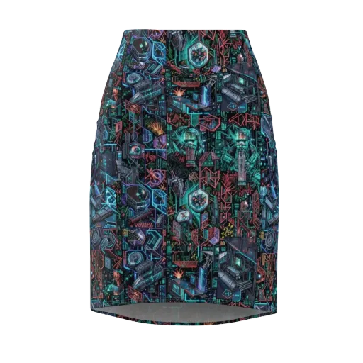 Cybernetic Jungle on a Pencil Skirt