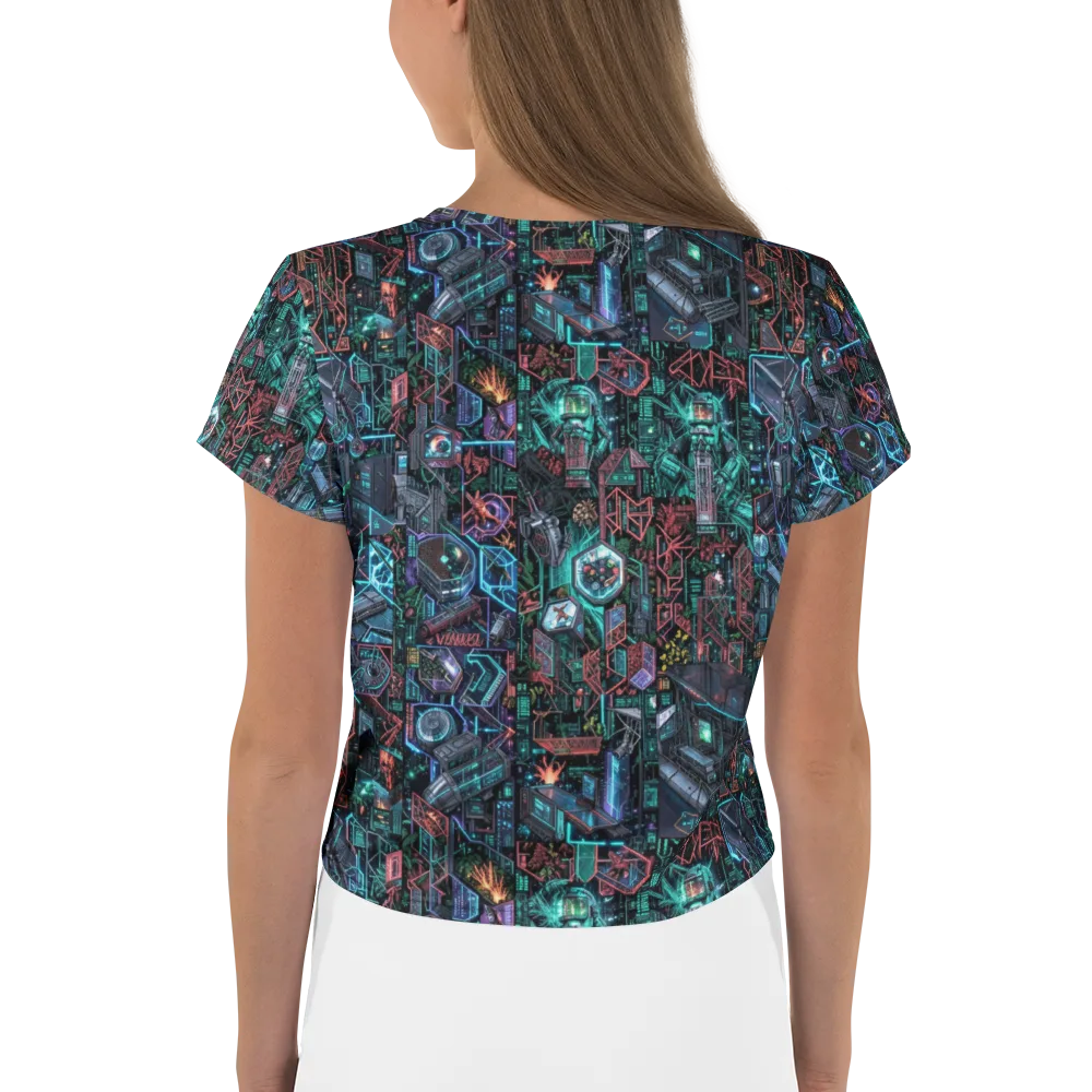 Cybernetic Jungle on Crop Tee — Back