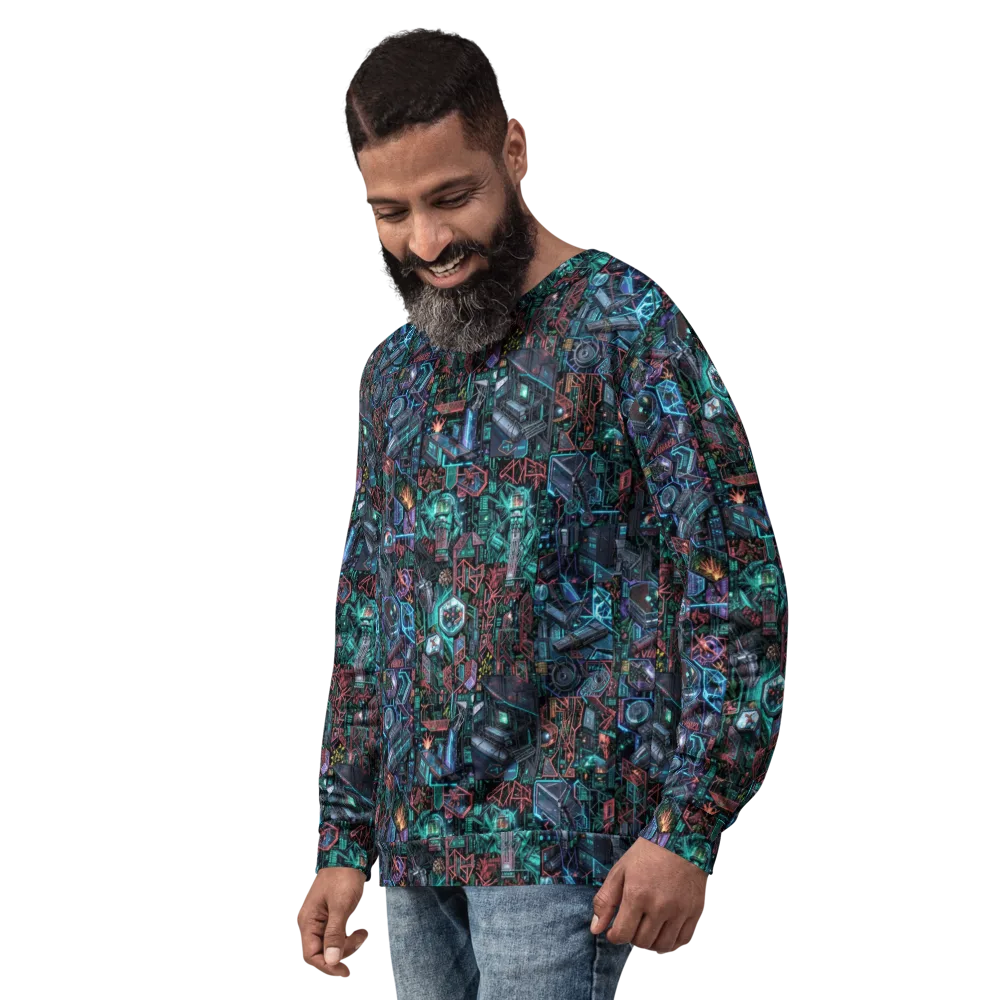 Cybernetic Jungle on Sweatshirt — Left Front