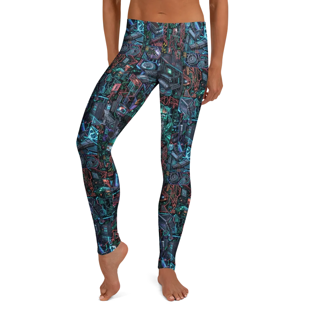 Cybernetic Jungle on Leggings — Front