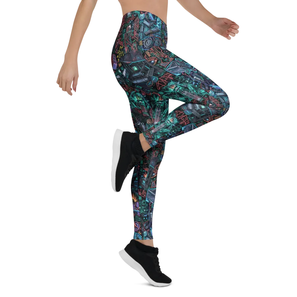 Cybernetic Jungle on Leggings — Right