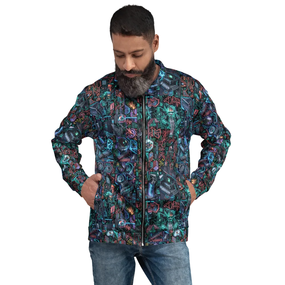 Cybernetic Jungle on Bomber Jacket — Front
