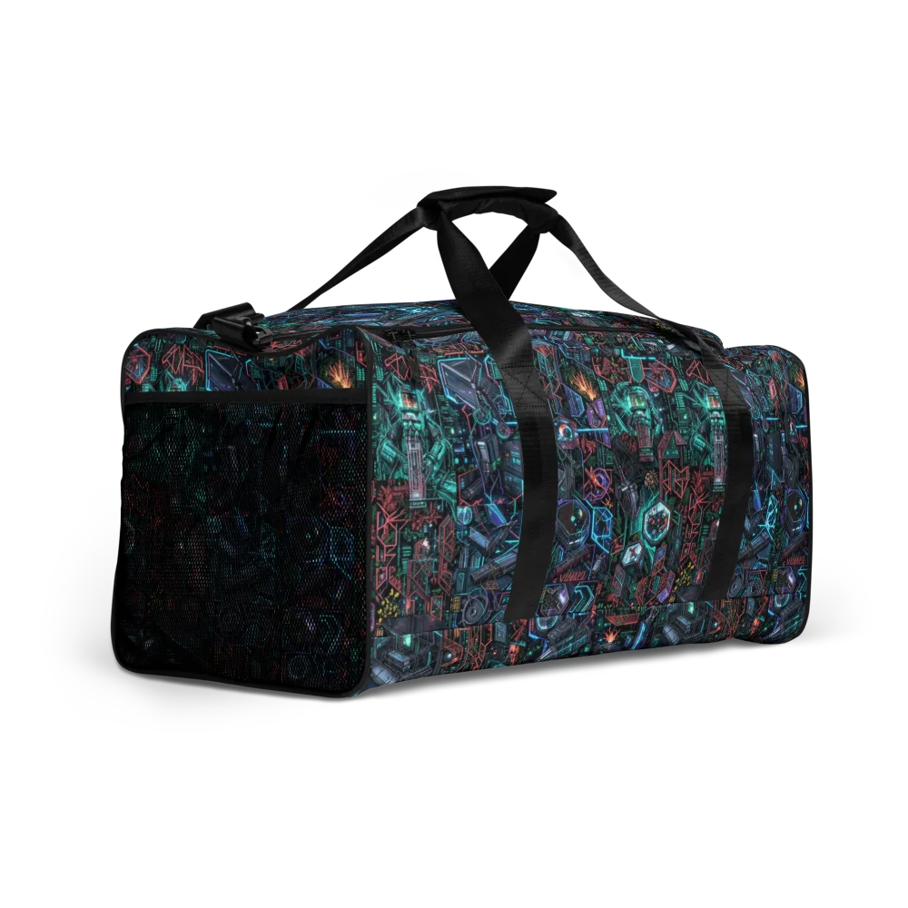 Cybernetic Jungle on Duffle Bag — Right Front