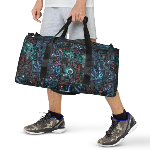Cybernetic Jungle on a Duffle Bag