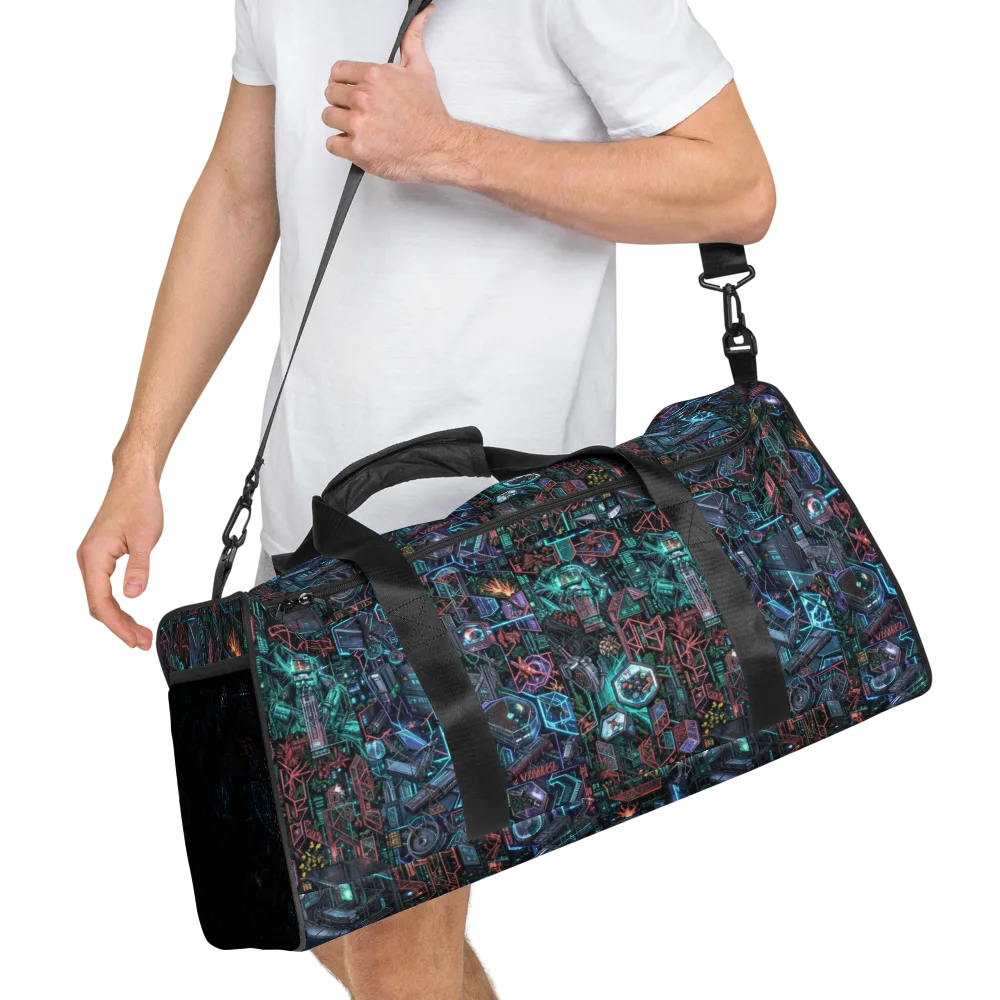 Cybernetic Jungle on Duffle Bag — Right Front