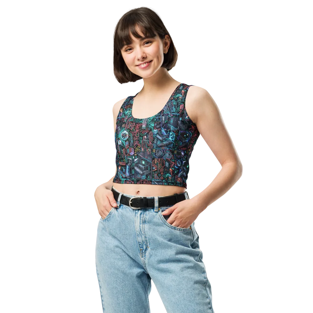 Cybernetic Jungle on Crop Top — Front