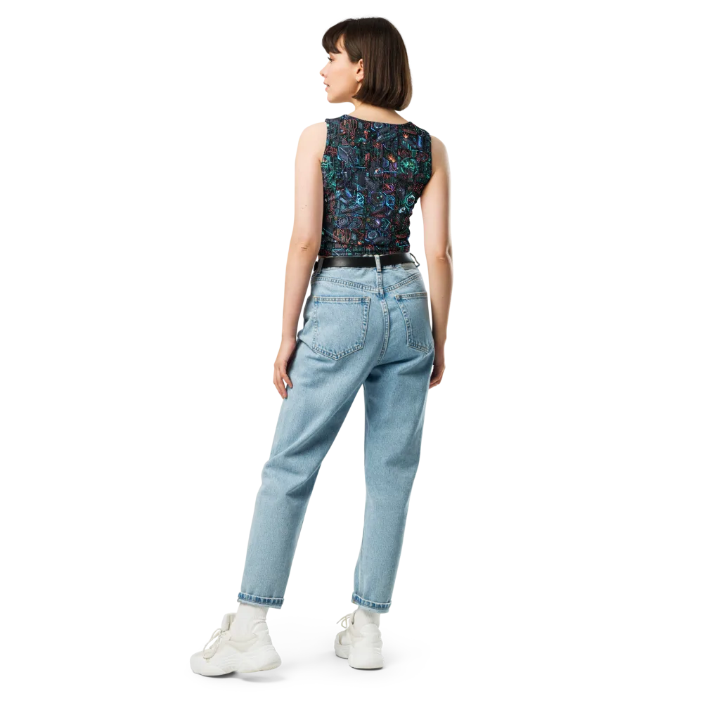 Cybernetic Jungle on Crop Top — Back