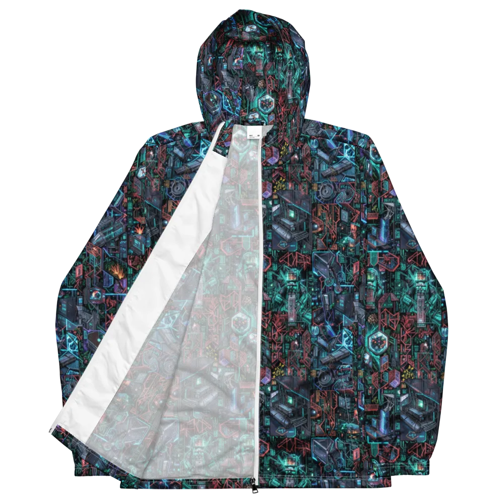 Cybernetic Jungle on Men's Windbreaker — Front