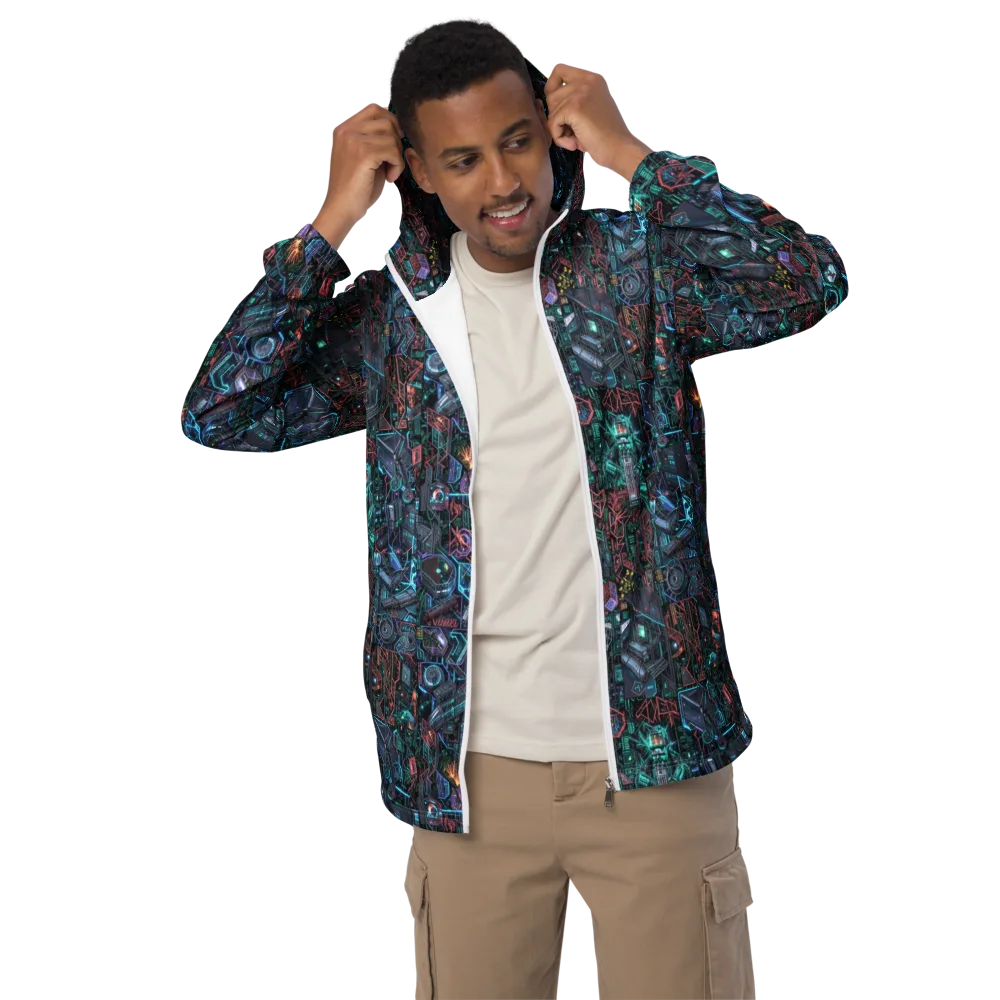 Cybernetic Jungle on Men's Windbreaker — Front