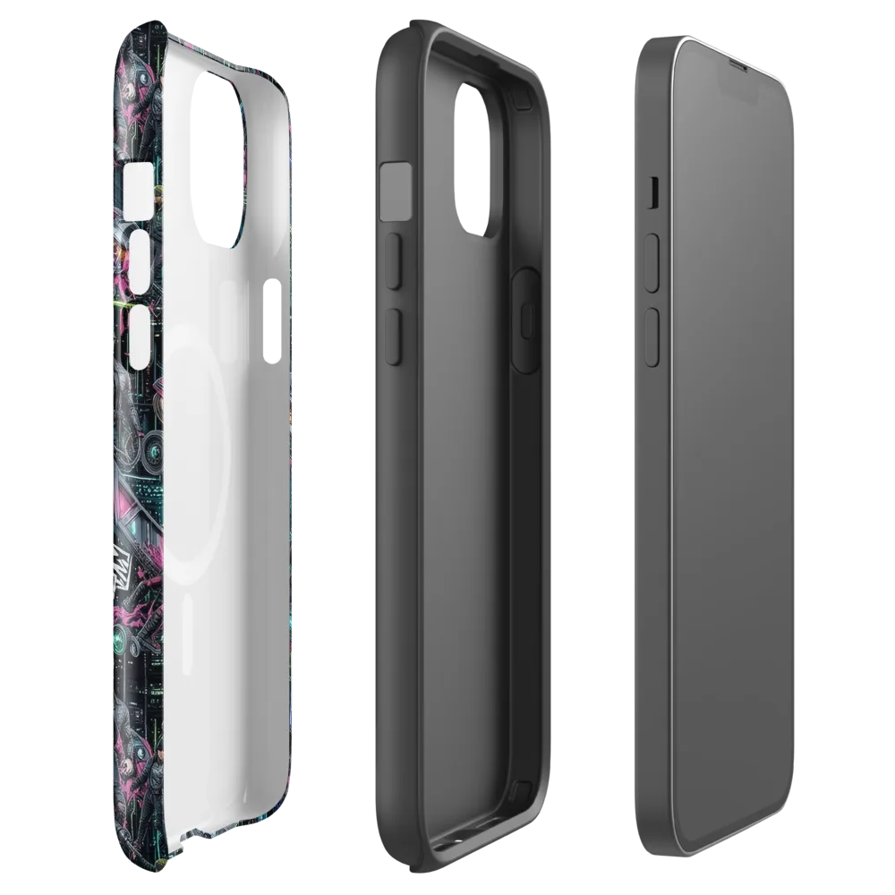 Neon Ruin Circuit on MagSafe Tough Case for iPhone® — Front