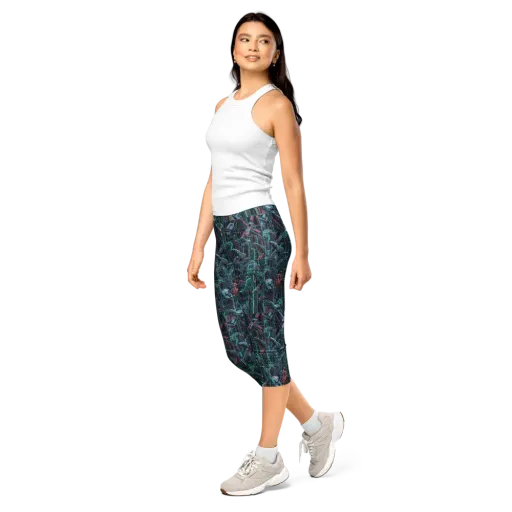 Circuit Nocturne on a Capri Leggings