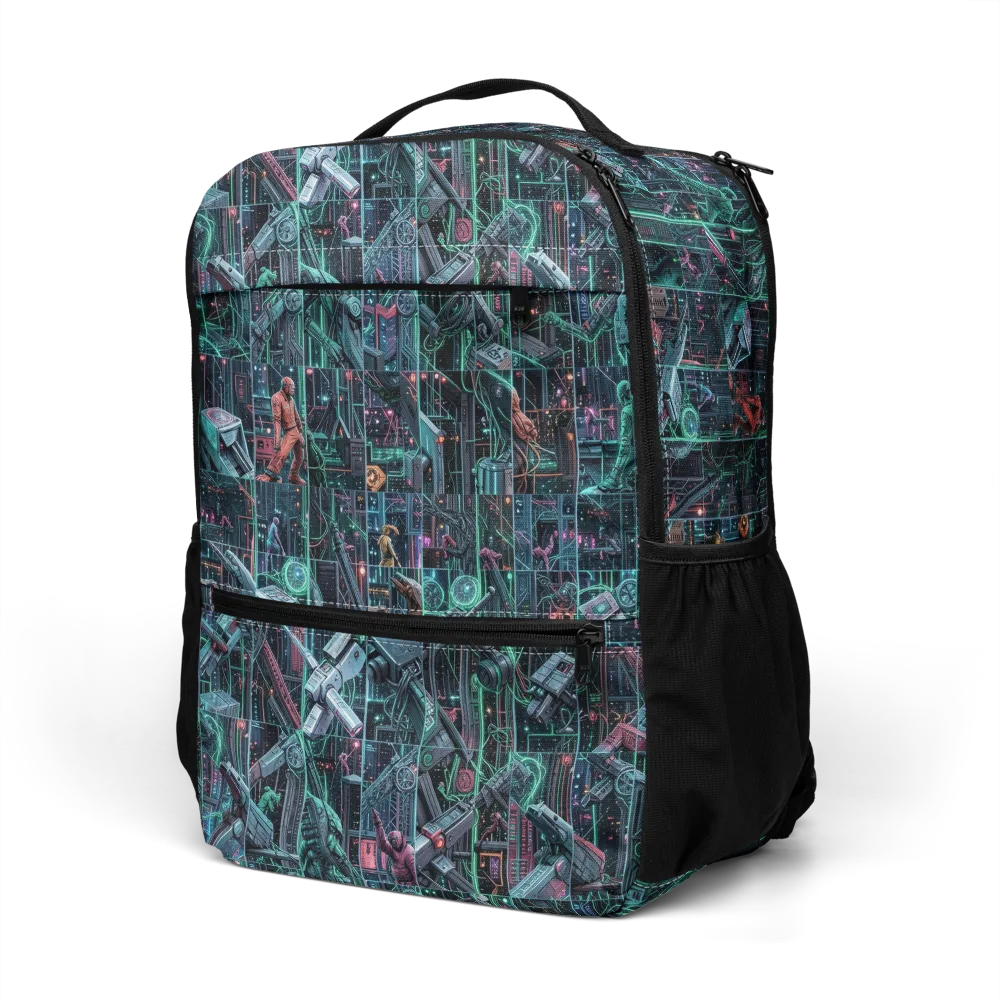 Circuit Nocturne on Utility Backpack — Left Front