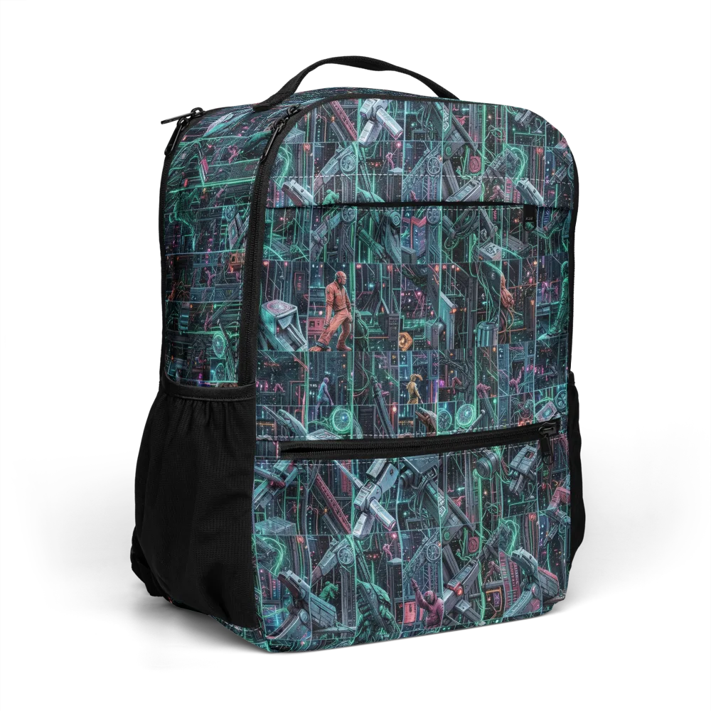 Circuit Nocturne on Utility Backpack — Right Front