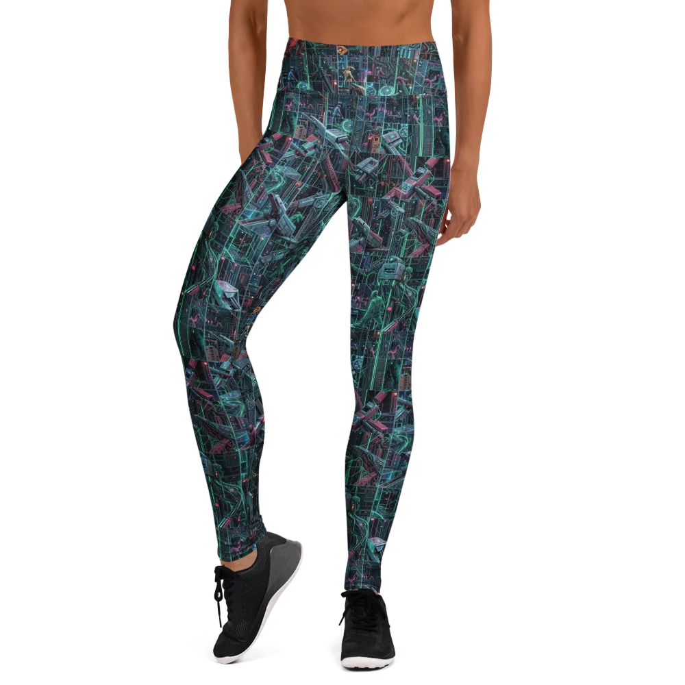 Circuit Nocturne on Yoga Leggings — Front