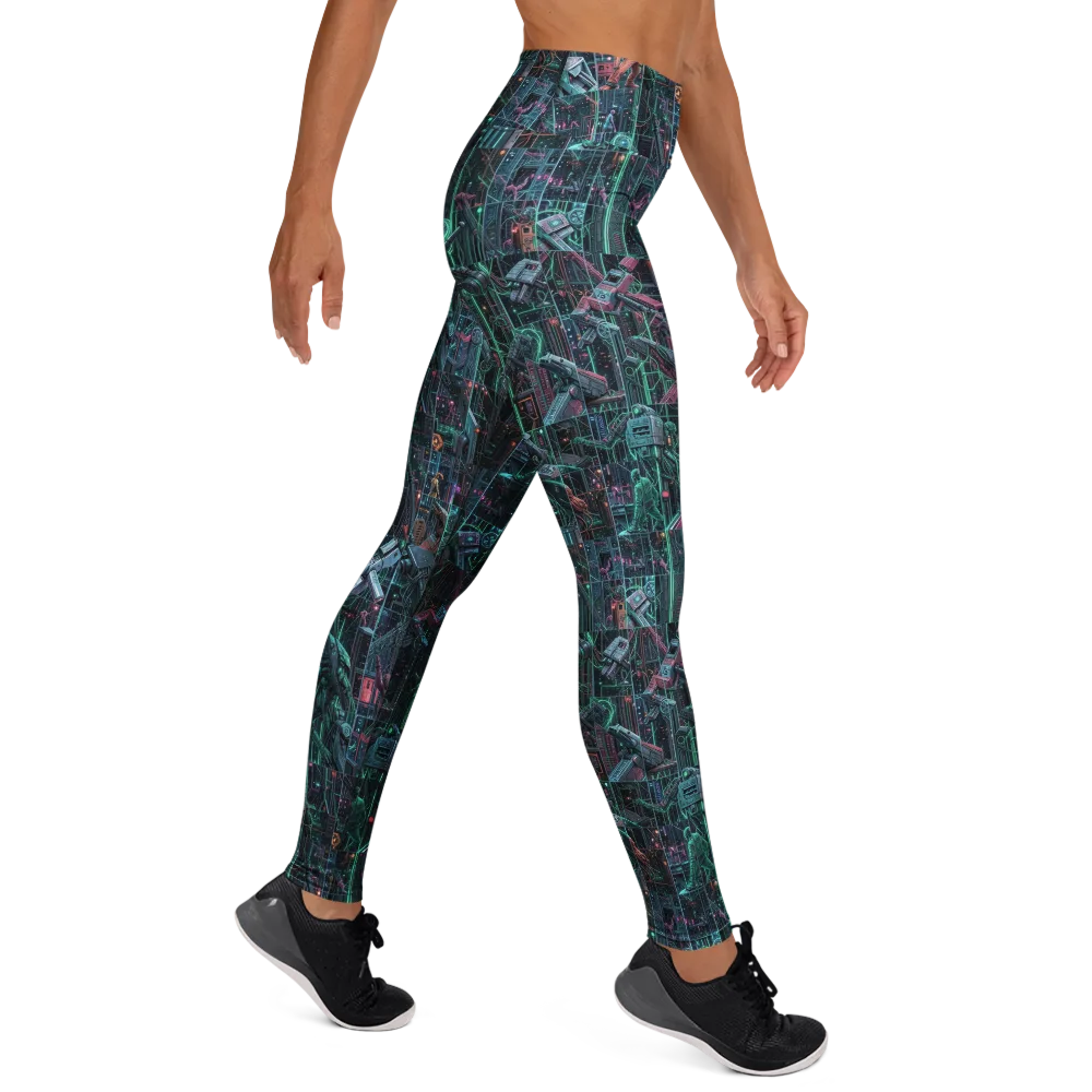 Circuit Nocturne on Yoga Leggings — Right