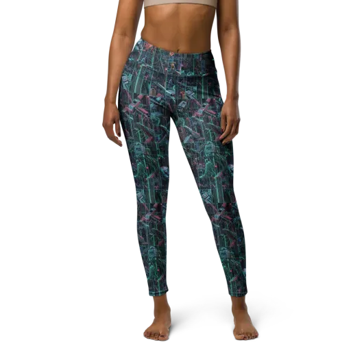 Circuit Nocturne on a Yoga Leggings