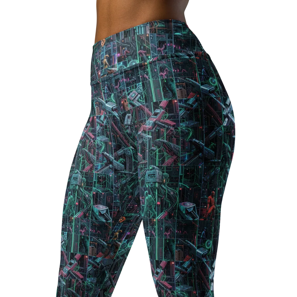 Circuit Nocturne on Yoga Leggings — Left Front