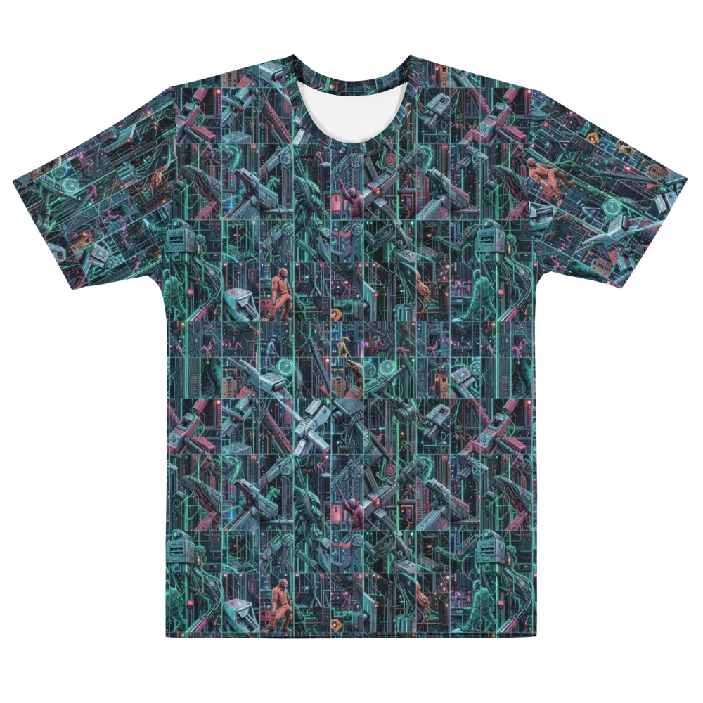 Circuit Nocturne on Men's Cotton Crew Neck T-Shirt — Front