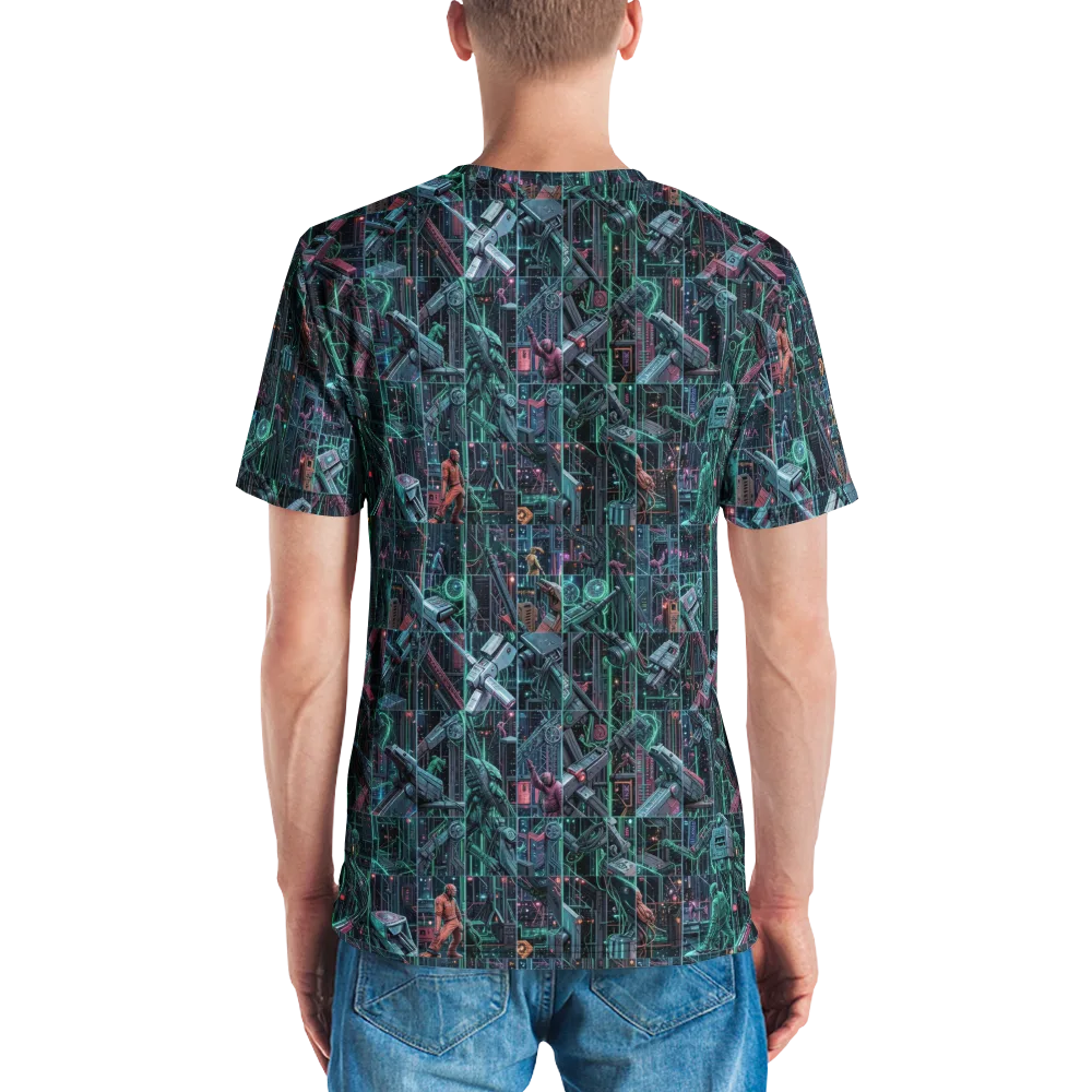 Circuit Nocturne on Men's Crew Neck T-Shirt — Back