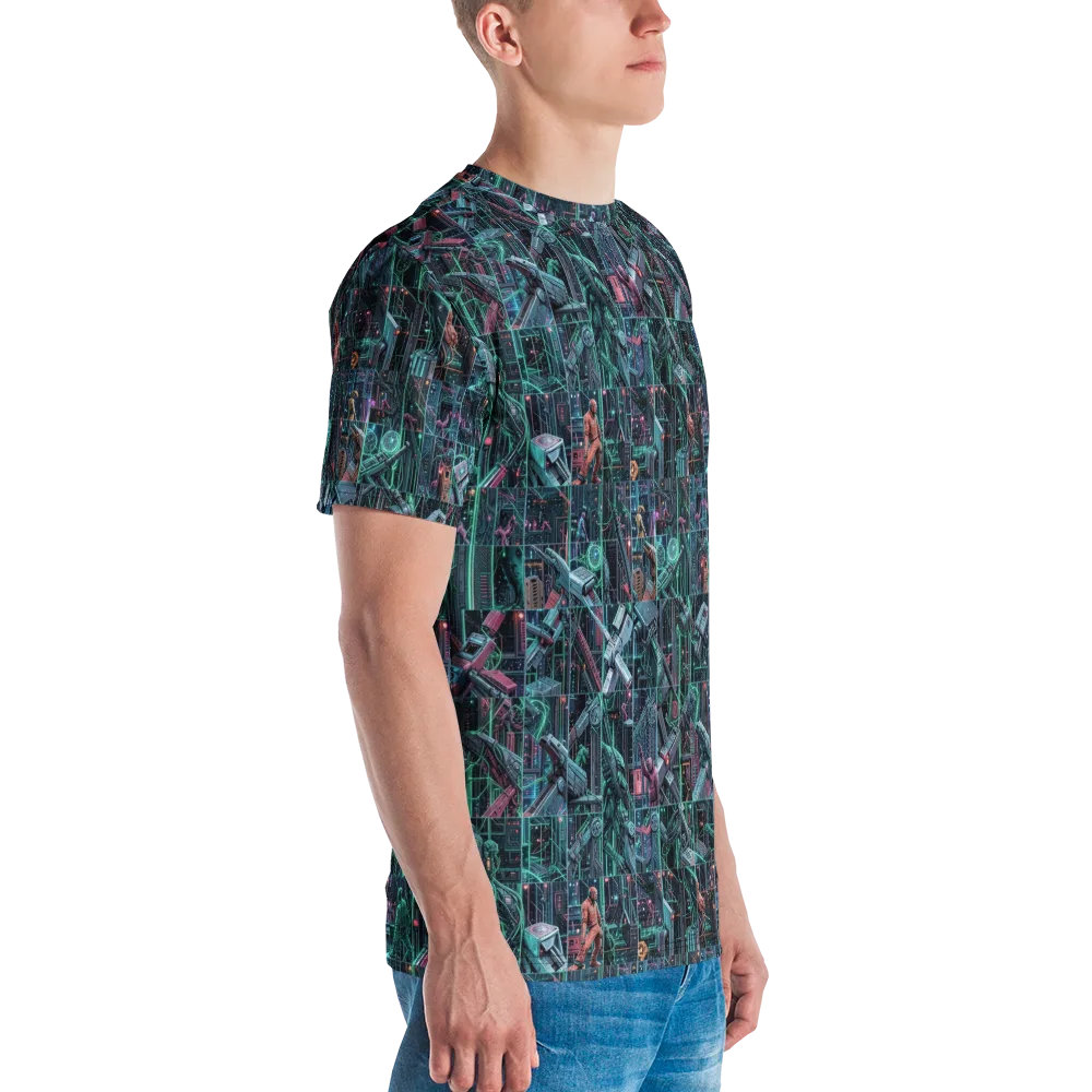 Circuit Nocturne on Men's Crew Neck T-Shirt — Right