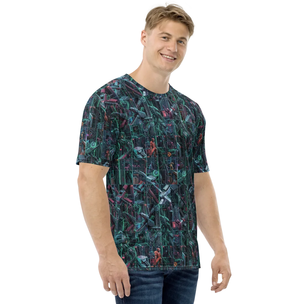 Circuit Nocturne on Men's Crew Neck T-Shirt — Right