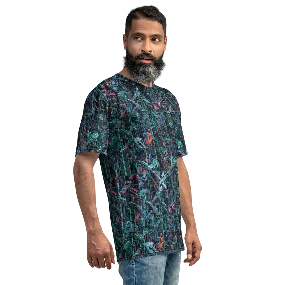 Circuit Nocturne on Men's Crew Neck T-Shirt — Right
