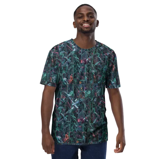 Circuit Nocturne on a Men's Crew Neck T-Shirt
