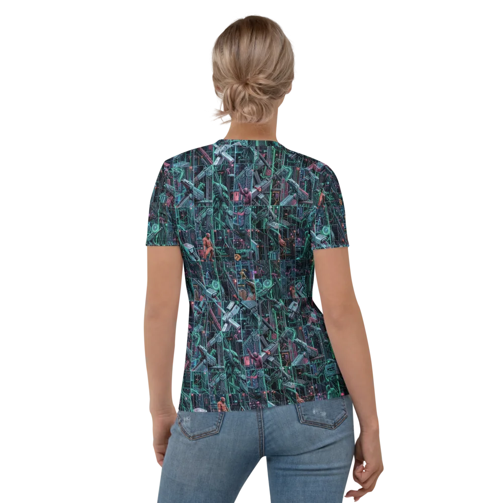Circuit Nocturne on Women's Crew Neck T-Shirt — Back