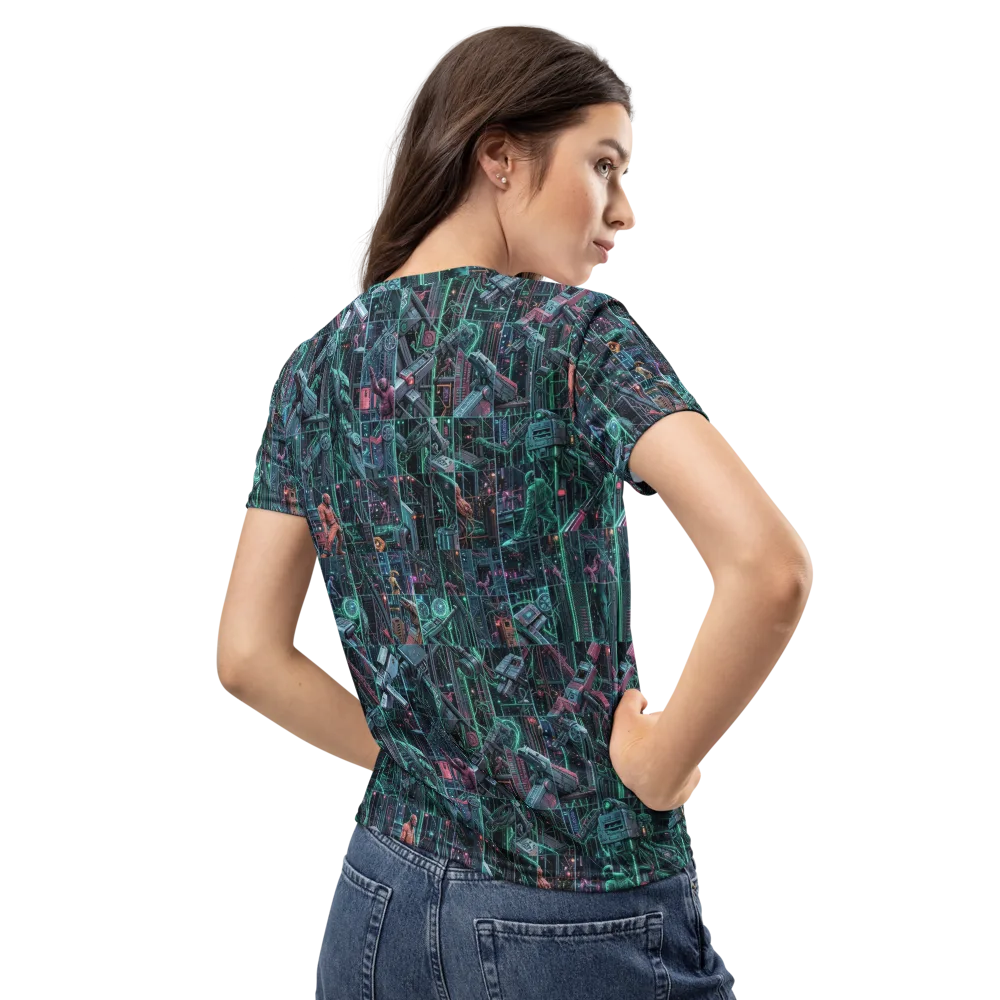 Circuit Nocturne on Women's Crew Neck T-Shirt — Back