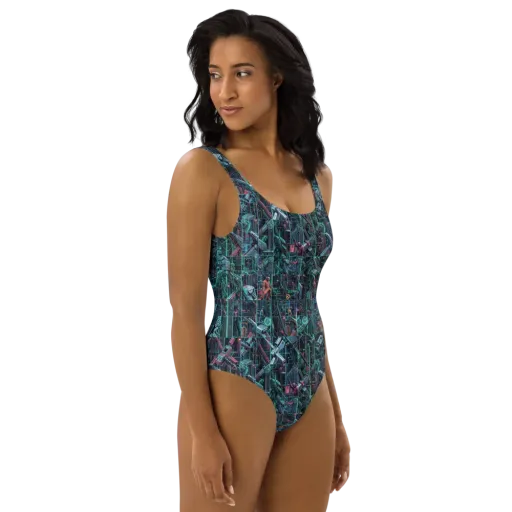 Circuit Nocturne on a One-Piece Swimsuit